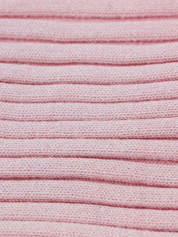 Pink Deep V-Neck Knitted Maxi Dress