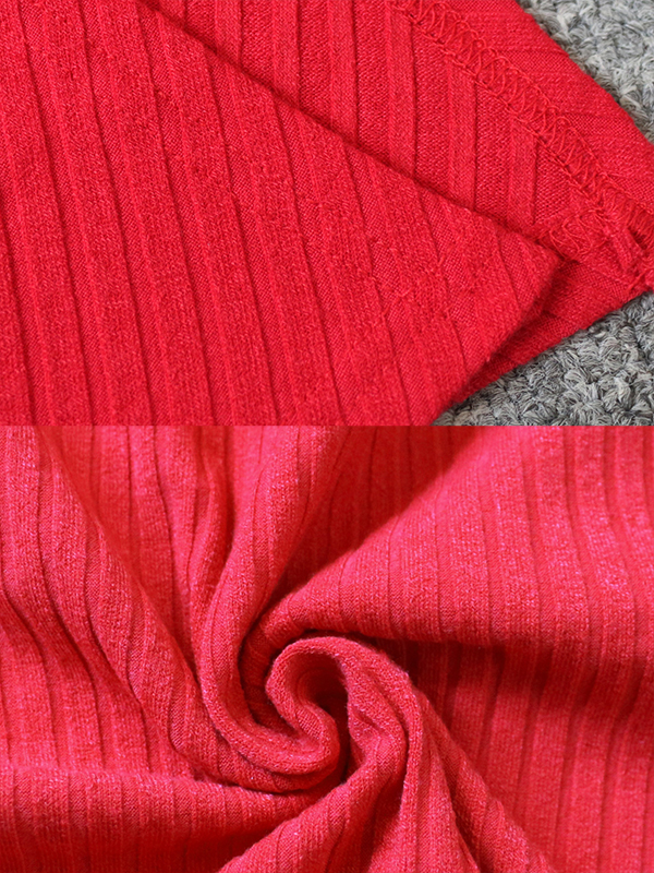 Red Round Neck Asymmetrical Maxi Dress