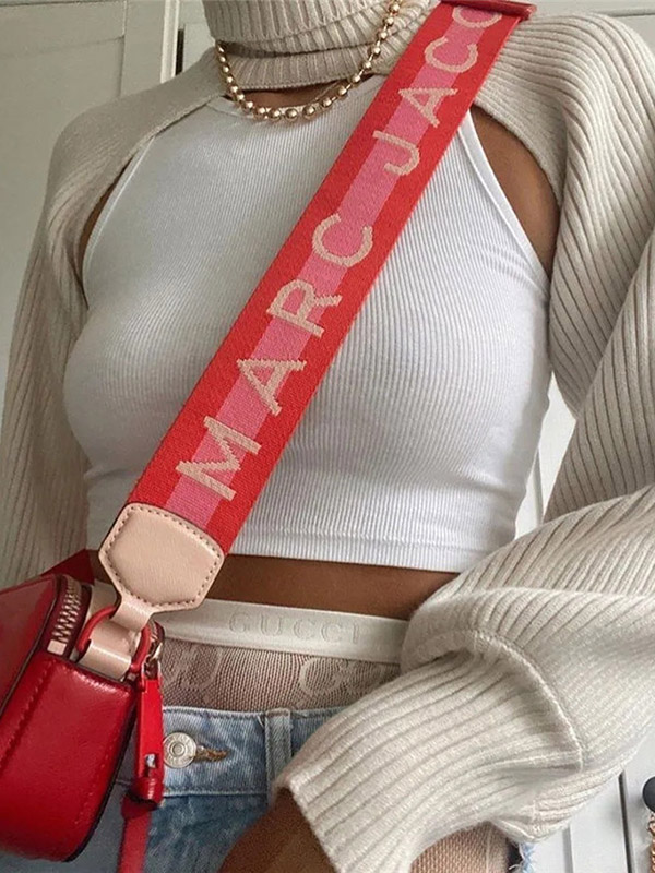 White Puff Sleeve Knit Cropped Tops