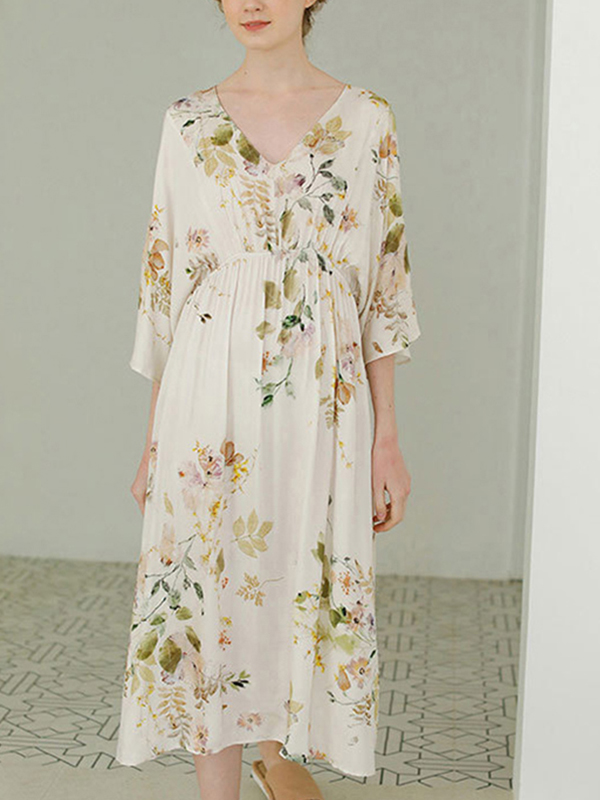 Long Floral Printed Nightgown