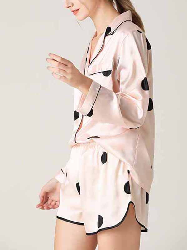 Light Pink Polka Dots Pajama Set