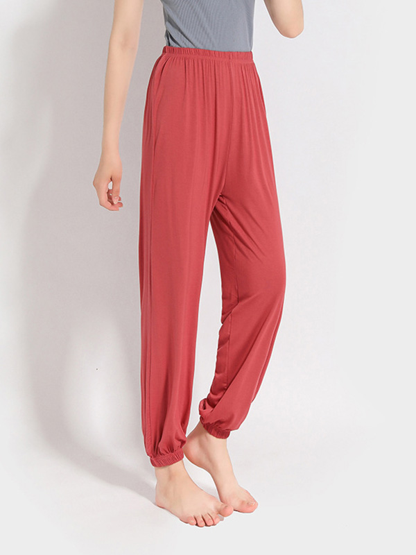 Red High Elastic Modal Joggers