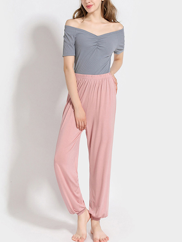 Pink High Elastic Modal Joggers